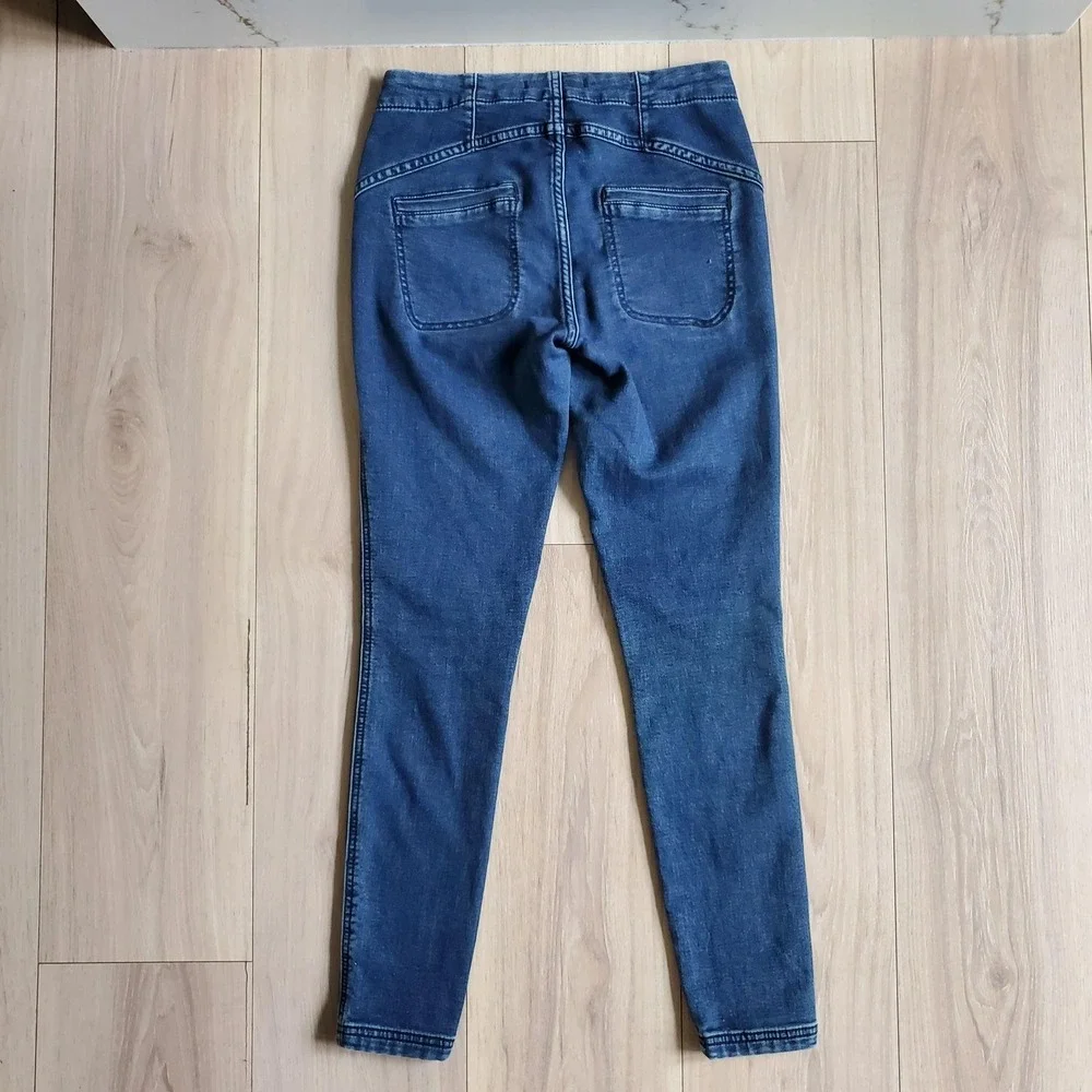 Free People Jeans Womens 26 Blue Medium Wash Skinny Slim Stretch Denim Casual
